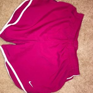 pink nike dri fit shorts